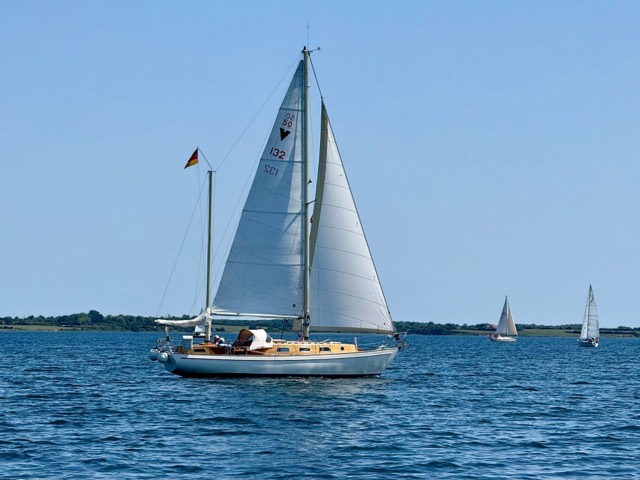 Nicht die Auguste, aber auch eine V50 SL Ketsch auf der Flensburger Förde