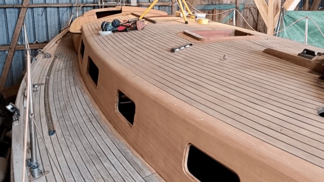 Das Vindö-Deck in der Halle, Fenster bereits ausgebaut