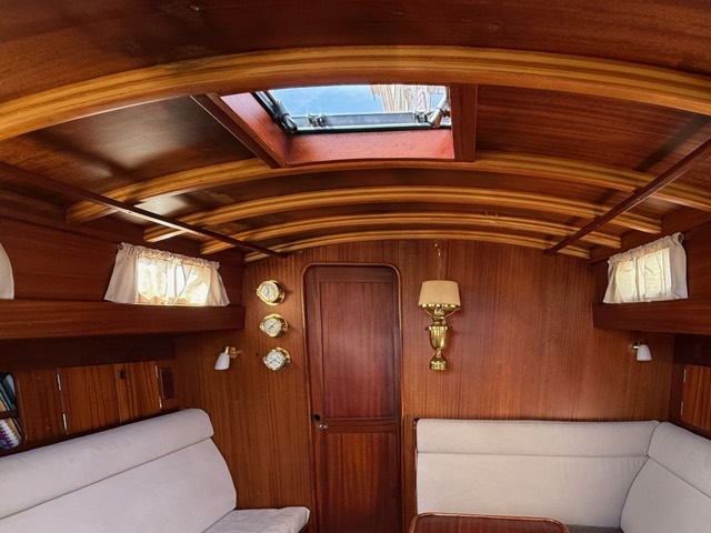 Deckenkonstruktion einer Vindö 50: Holz auf Holz